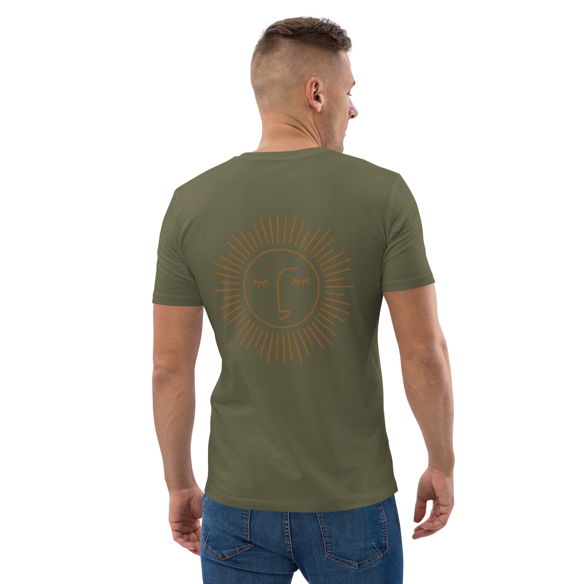 t-shirt unisexe avec logo marron 100% coton