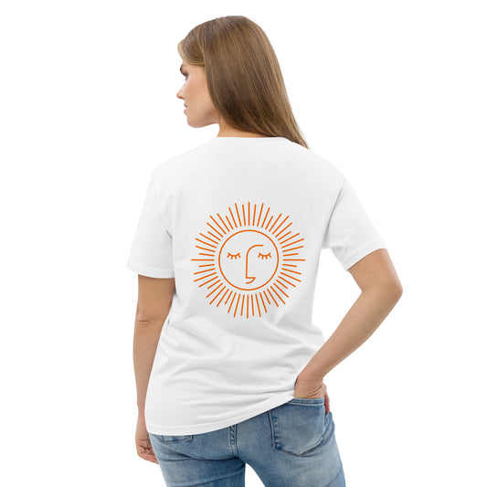 t-shirt unisexe 100% coton avec logo orange