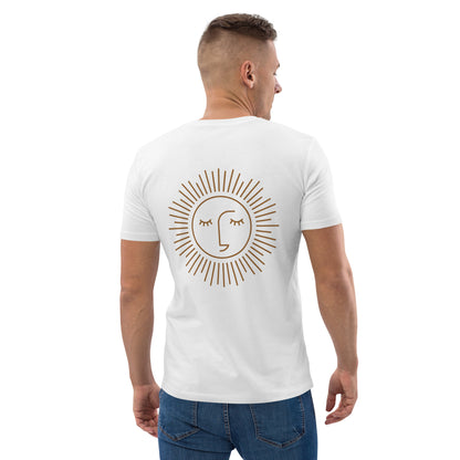 t-shirt unisexe avec logo marron 100% coton