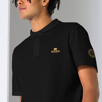 polo unisexe avec logo marron 100% coton