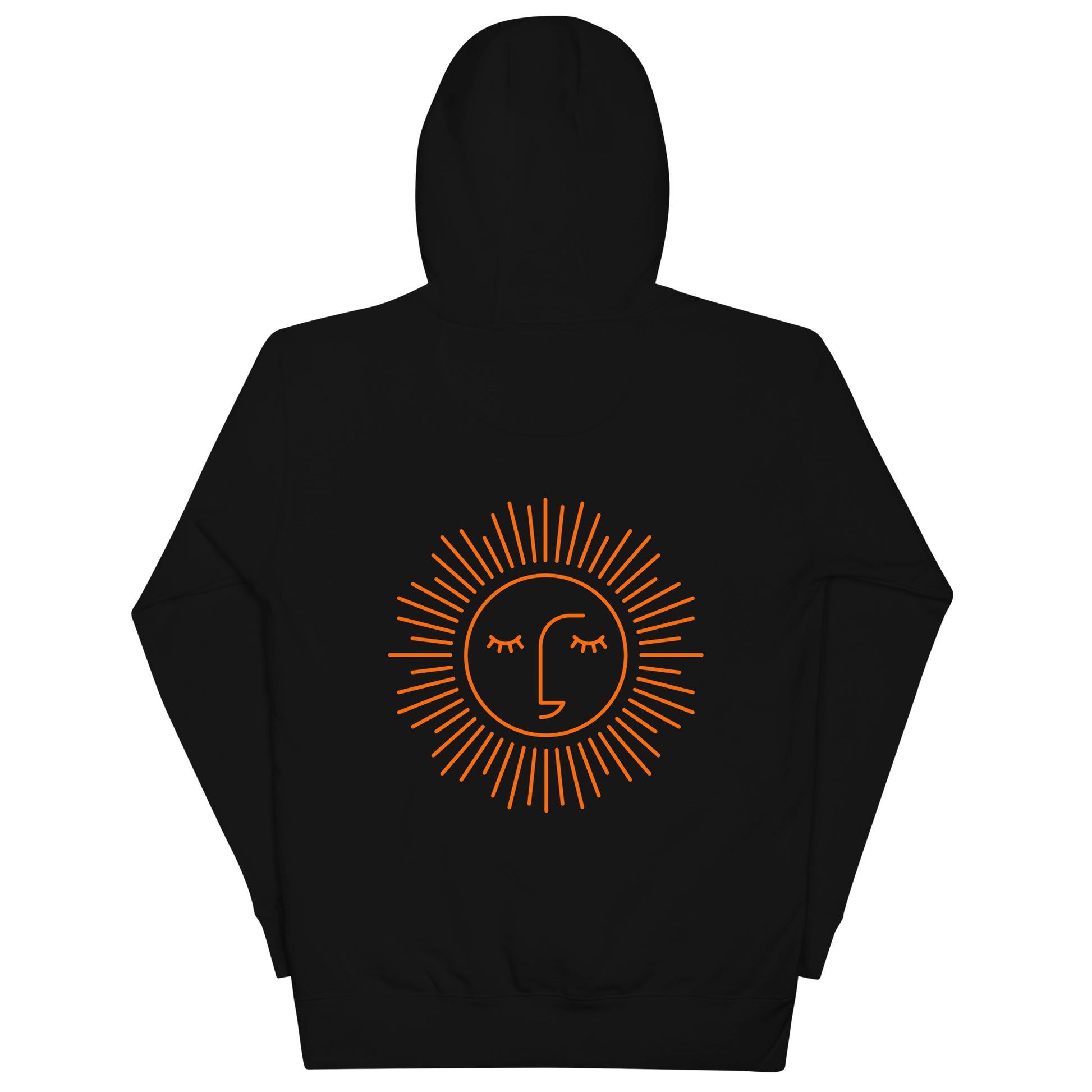 sweat à capuche unisexe logo orange 100% coton