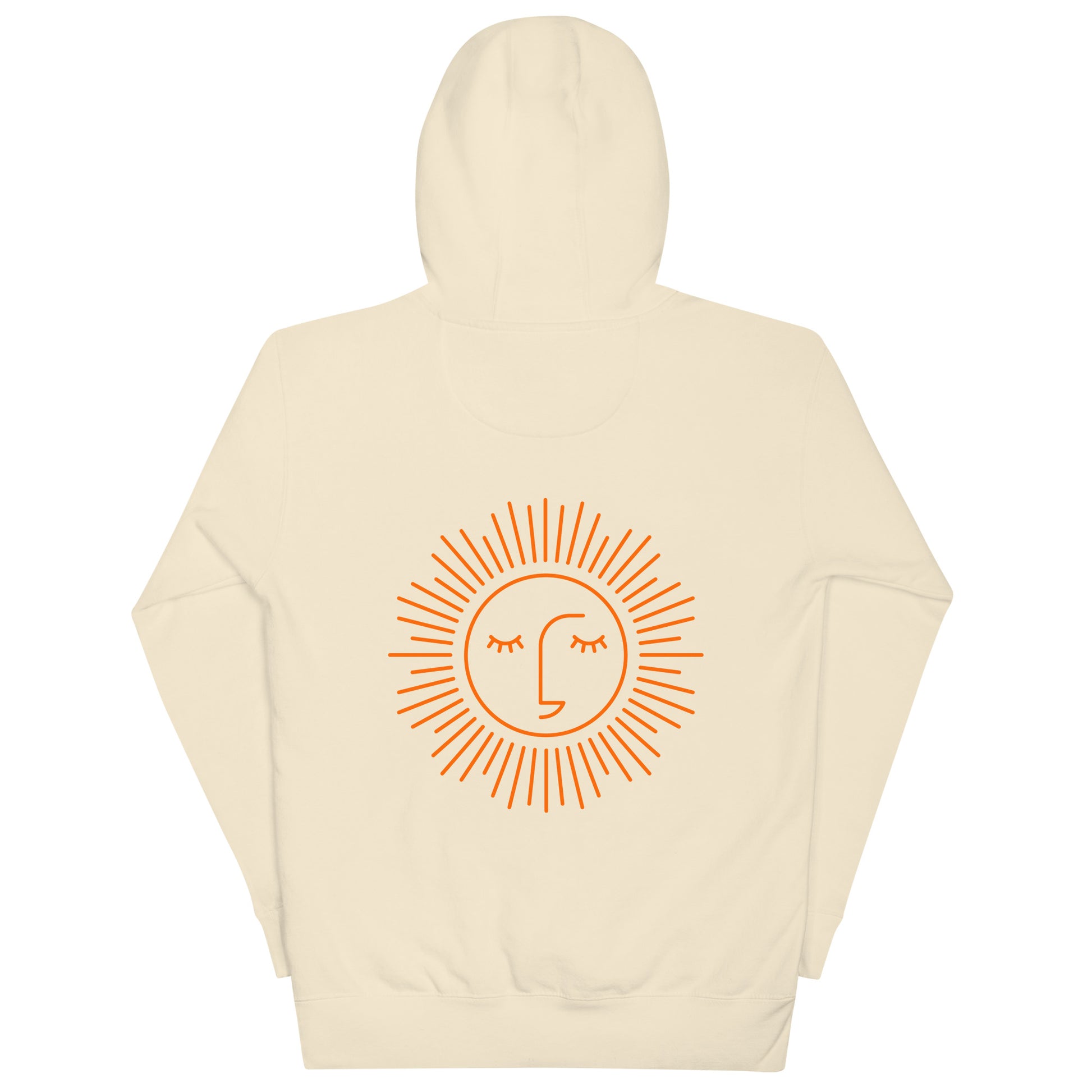 sweat à capuche unisexe logo orange 100% coton