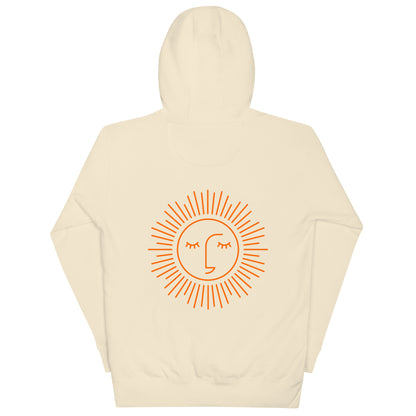 sweat à capuche unisexe logo orange 100% coton