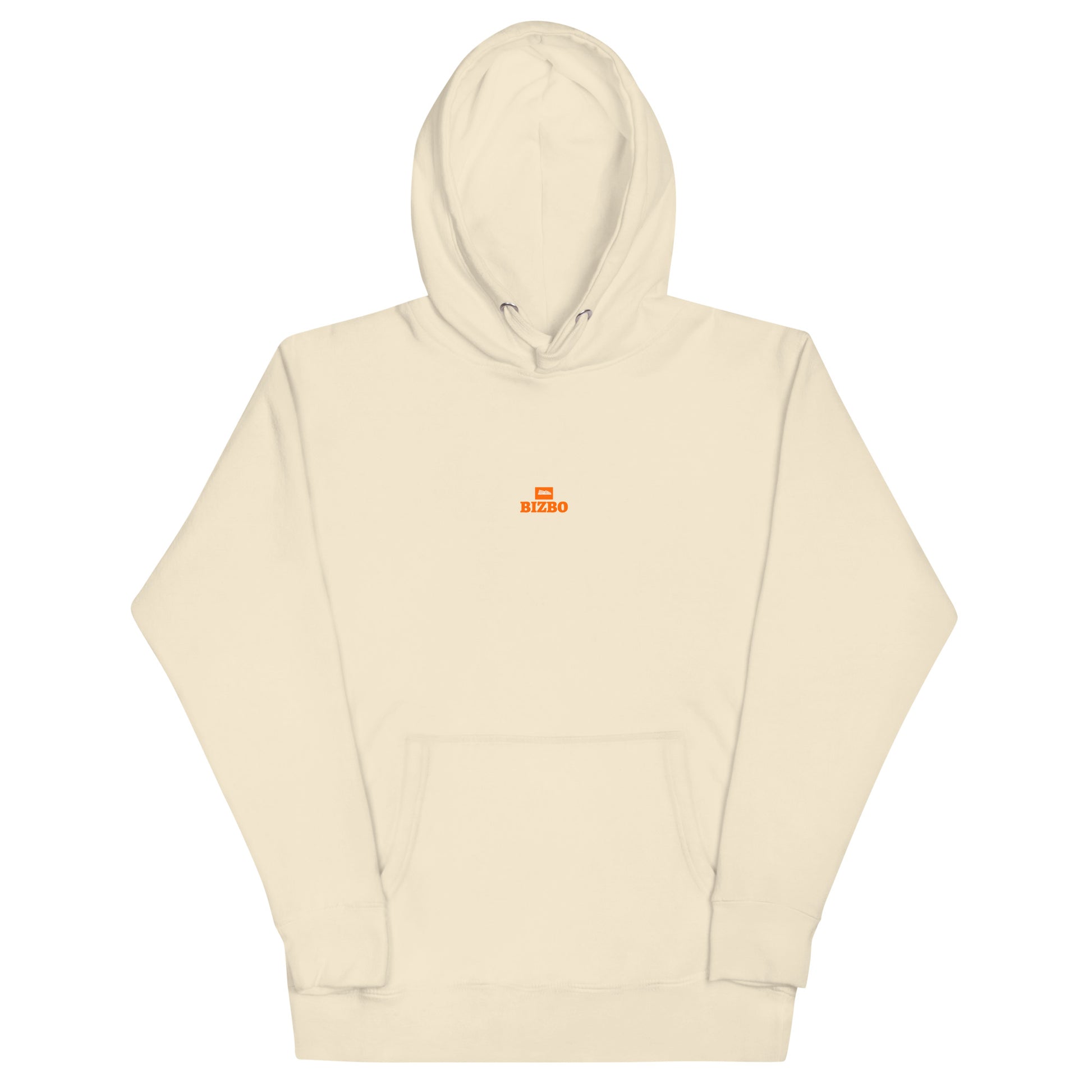 sweat à capuche unisexe logo orange 100% coton