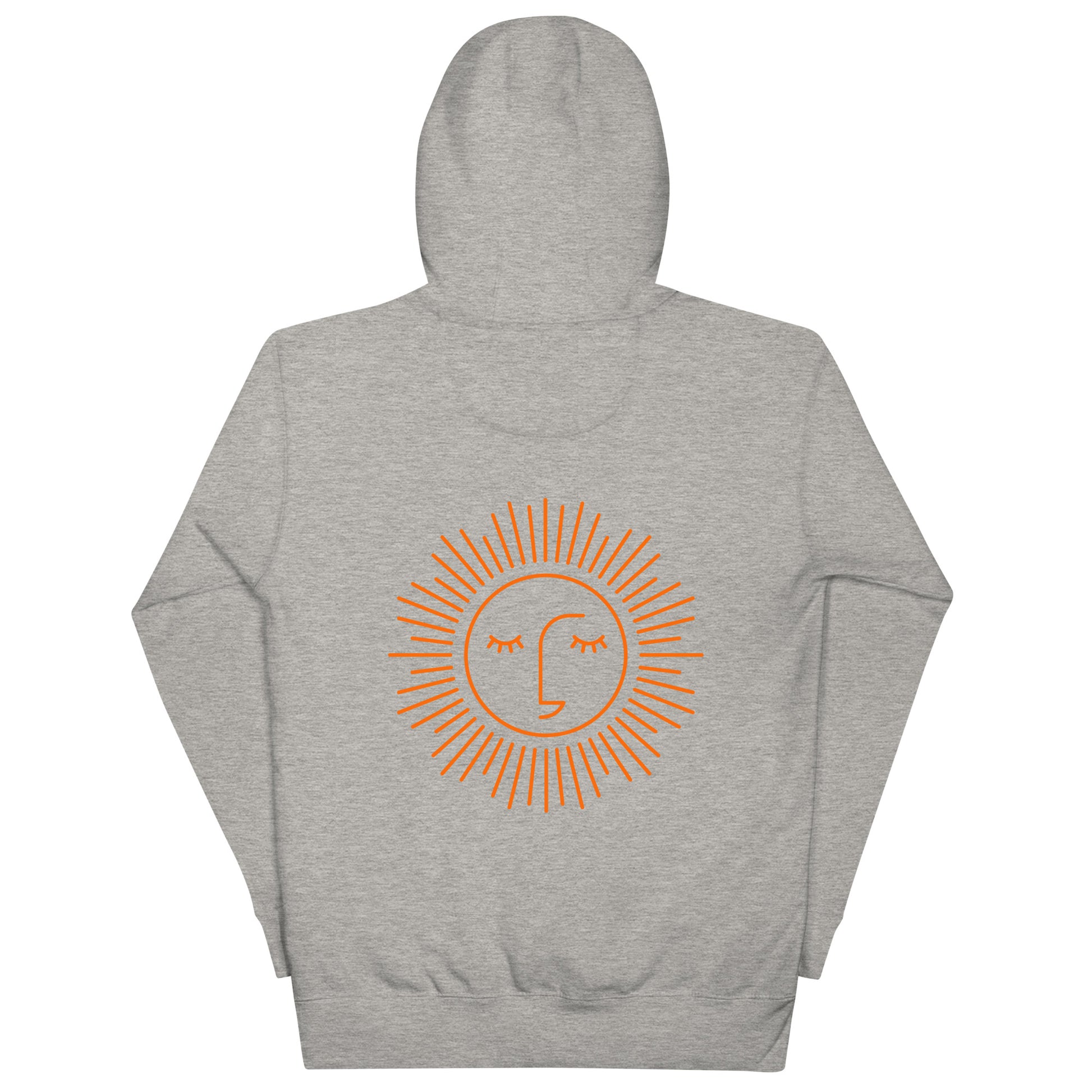 sweat à capuche unisexe logo orange 100% coton
