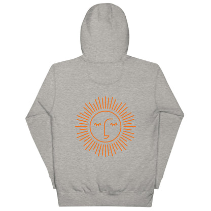 sweat à capuche unisexe logo orange 100% coton