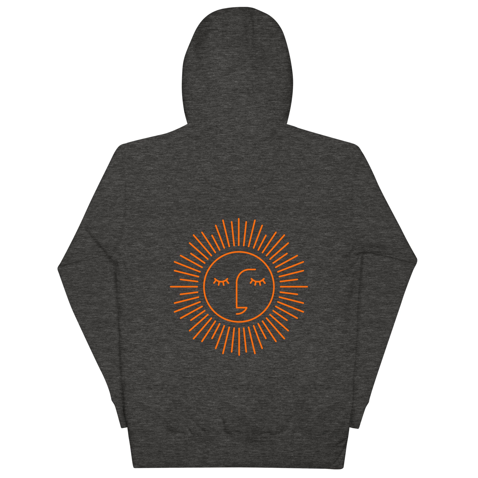 sweat à capuche unisexe logo orange 100% coton