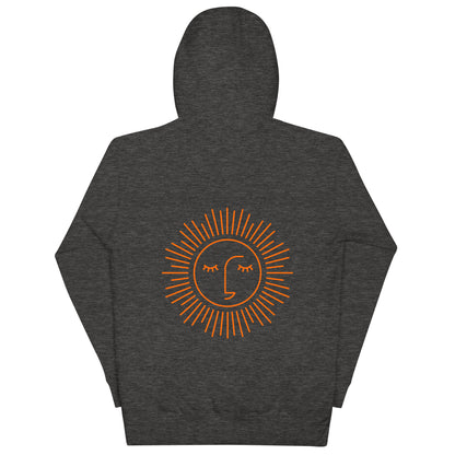 sweat à capuche unisexe logo orange 100% coton
