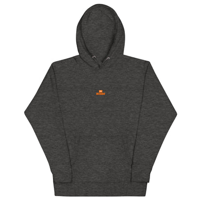 sweat à capuche unisexe logo orange 100% coton