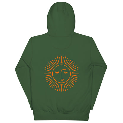 sweat à capuche unisexe logo orange 100% coton