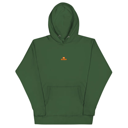 sweat à capuche unisexe logo orange 100% coton