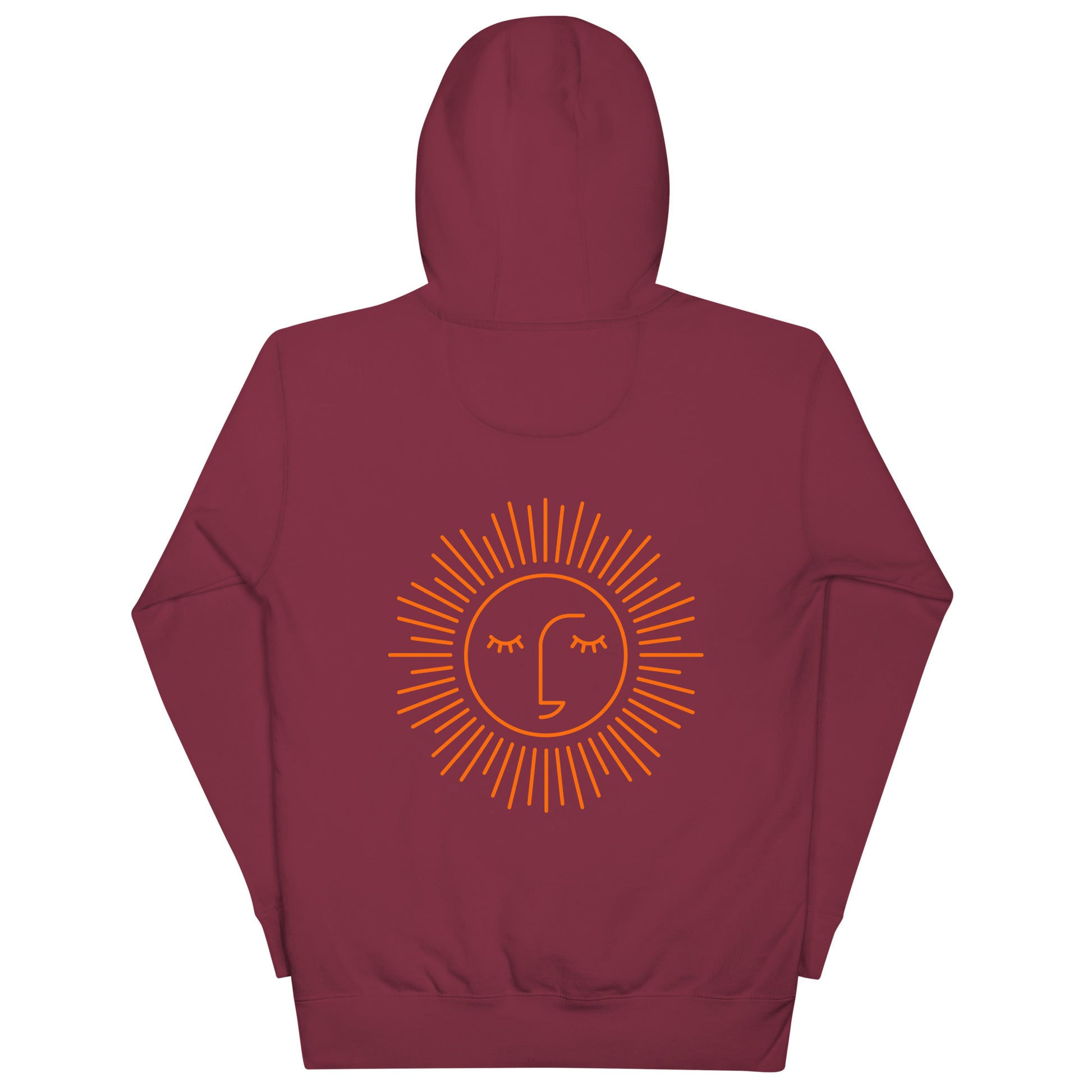 sweat à capuche unisexe logo orange 100% coton