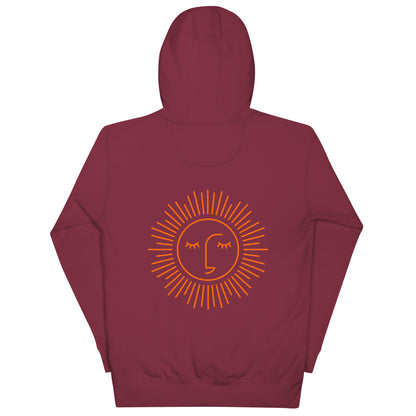 sweat à capuche unisexe logo orange 100% coton