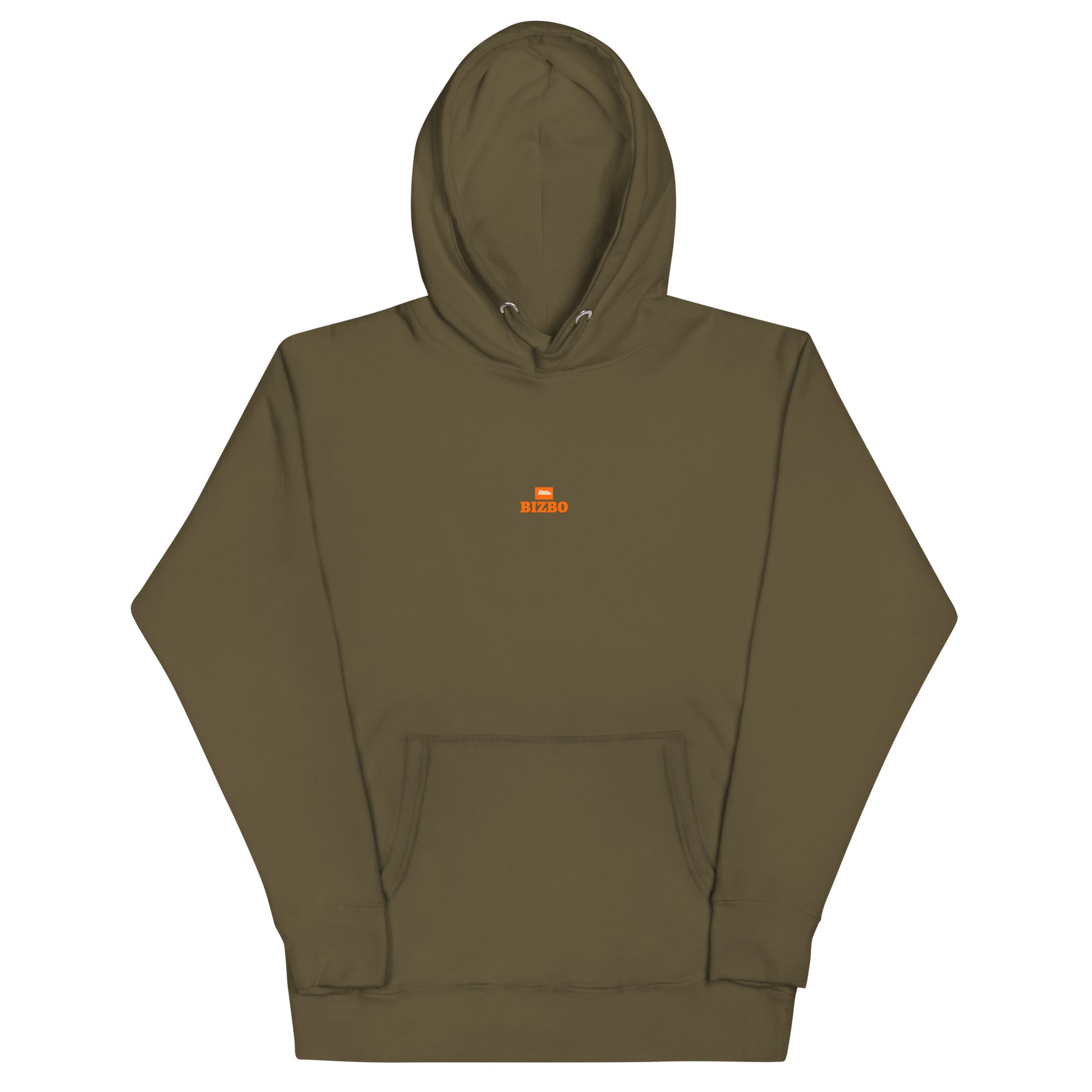 sweat à capuche unisexe logo orange 100% coton