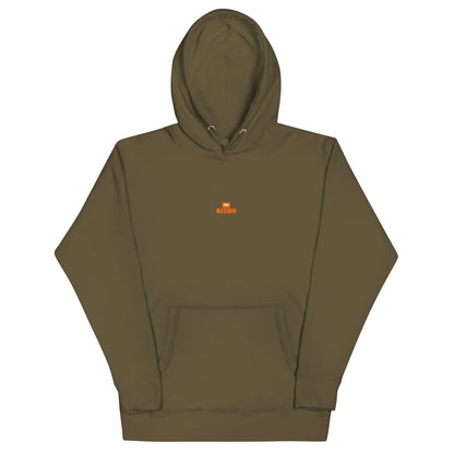 sweat à capuche unisexe logo orange 100% coton