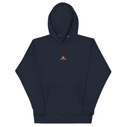 sweat à capuche unisexe logo orange 100% coton