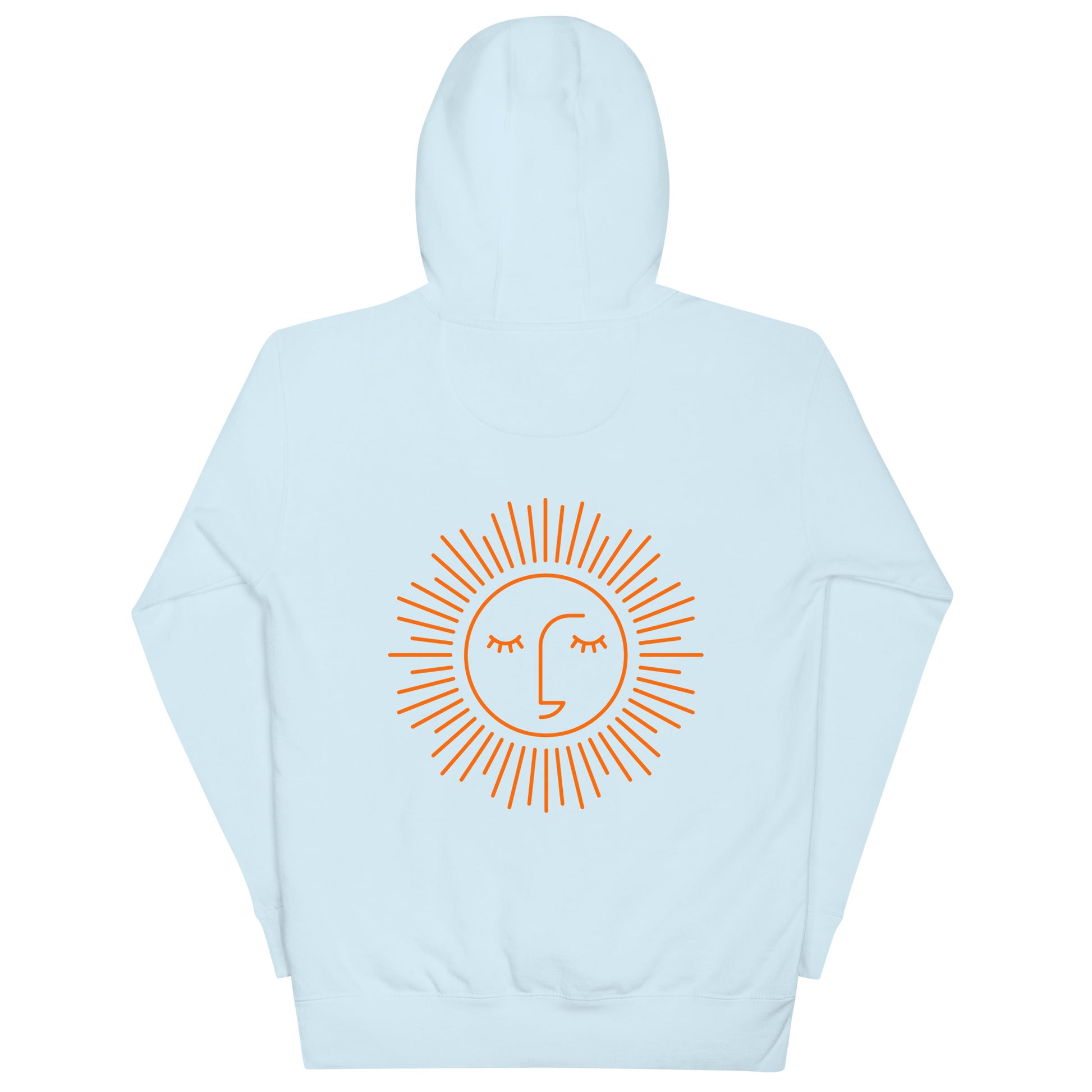 sweat à capuche unisexe logo orange 100% coton