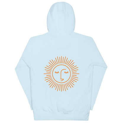 sweat à capuche unisexe logo orange 100% coton