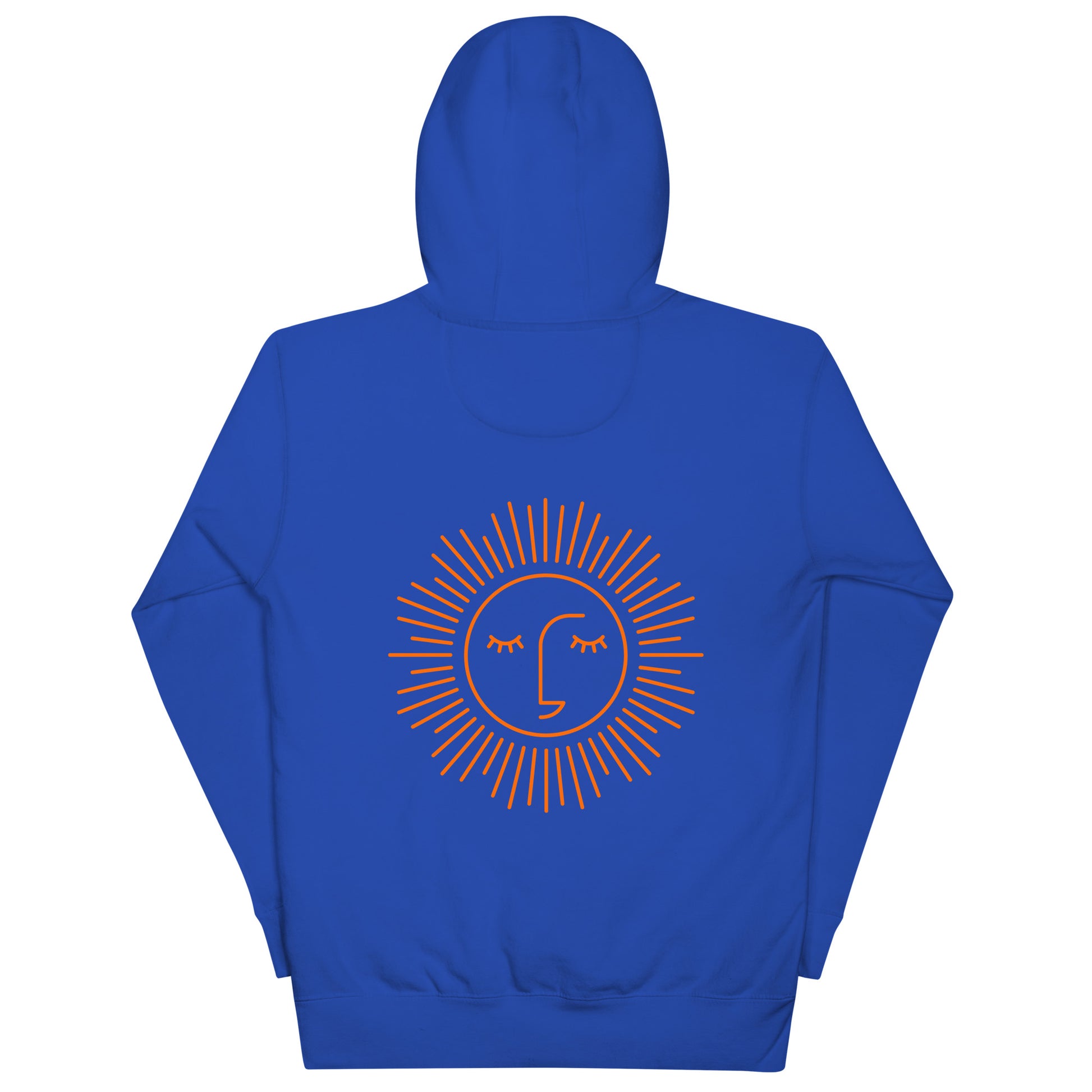 sweat à capuche unisexe logo orange 100% coton