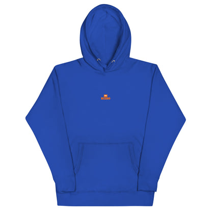 sweat à capuche unisexe logo orange 100% coton