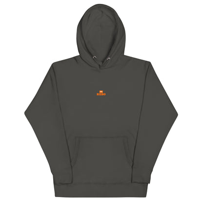 sweat à capuche unisexe logo orange 100% coton