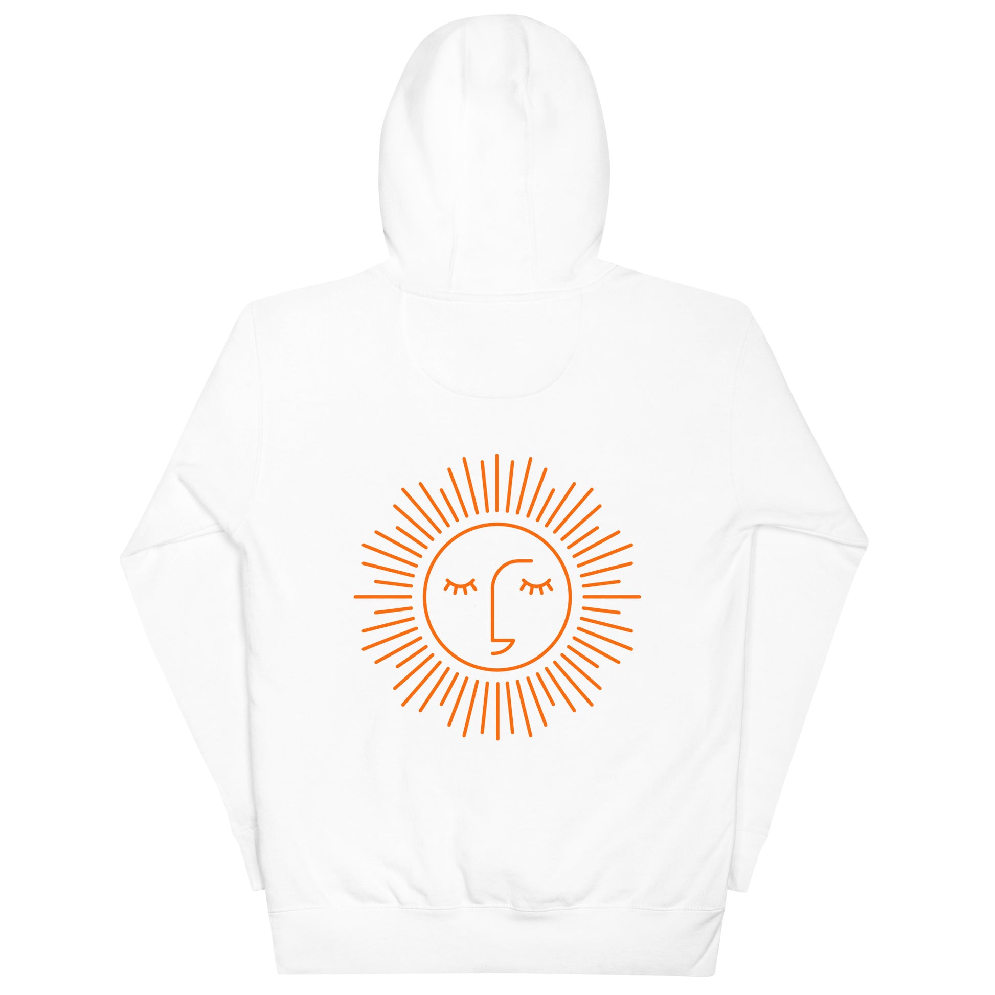 sweat à capuche unisexe logo orange 100% coton