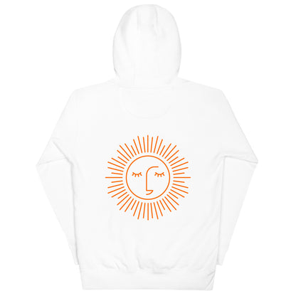 sweat à capuche unisexe logo orange 100% coton
