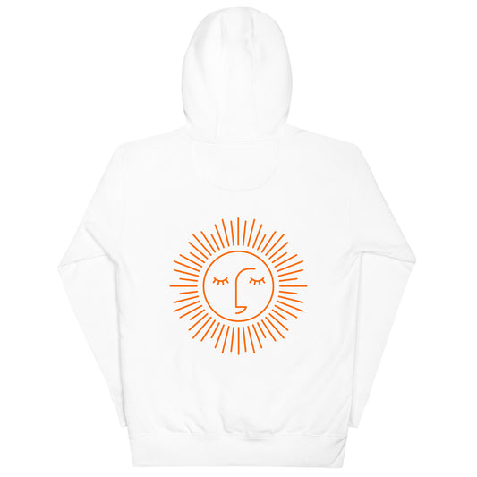 sweat à capuche unisexe logo orange 100% coton