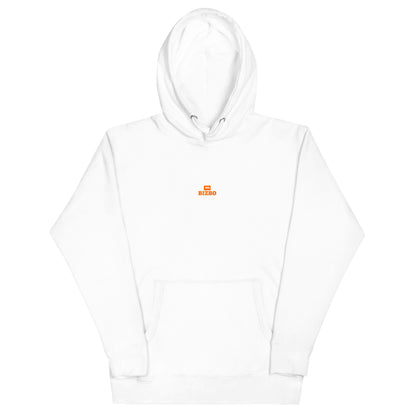 sweat à capuche unisexe logo orange 100% coton